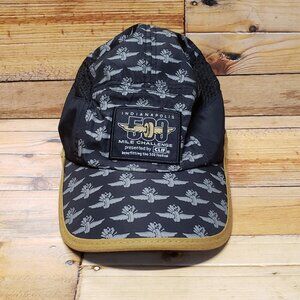5 Panel Style Indianapolis 500 Mile Challenge Lightweight Adjustable Black Gold